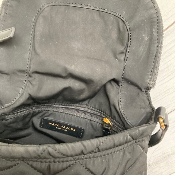 Marc Jacobs Black & Gold  Nylon Quilted Natasha Crossbody Bag - Picture 6 of 14